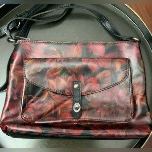 Patricia Nash Leather Rustic Mums Kirby Crossbody